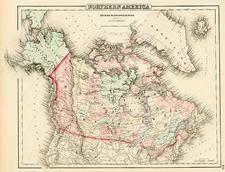 Alaska, Europe, Iceland and Canada Map By Joseph Hutchins Colton