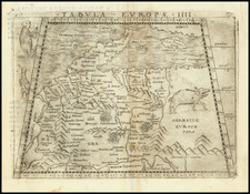 Poland and Germany Map By Giacomo Gastaldi