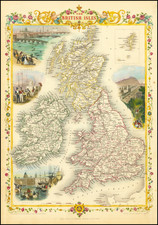 British Isles Map By John Tallis