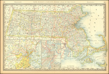 Massachusetts Map By Rand McNally & Company