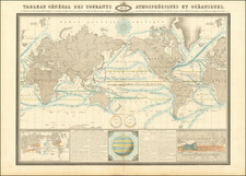 Tableau general des courants atmospheriques et oceaniques [General map of atmospheric and ocean currents]