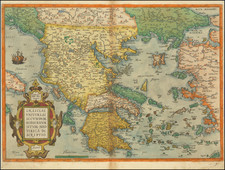 Graeciae Universae Secundum Hodiernum Situm Neoterica Descriptio By Abraham Ortelius