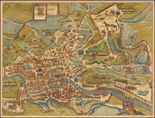 Rome Map By Georg Braun  &  Frans Hogenberg