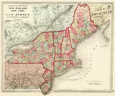 New England and Mid-Atlantic Map By H.H. Lloyd