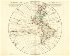 Western Hemisphere, Pacific, New Zealand and America Map By Guillaume Delisle