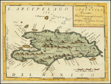 Hispaniola Map By Vincenzo Maria Coronelli