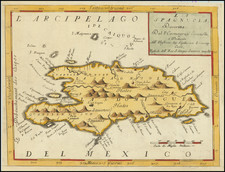 Hispaniola Map By Vincenzo Maria Coronelli