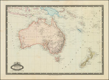 Australia & Oceania, Australia, Oceania and New Zealand Map By F.A. Garnier