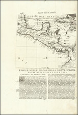 (Central America, Yucatan, Cuba, Jamaica and Part of Colombia) Isole nelle Piagge della Nuova Spagna de Cartagena sino a S. Gio: d'Ulua  By Vincenzo Maria Coronelli