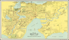 Washington Map By Lowman & Hanford Stationery & Printing Company