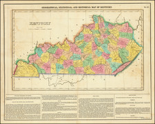 Kentucky Map By Henry Charles Carey  &  Isaac Lea