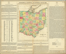 Ohio Map By Henry Charles Carey  &  Isaac Lea