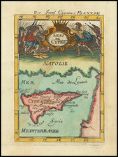 Cyprus Map By Alain Manesson Mallet