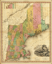 New England, Connecticut, Maine, Massachusetts, New Hampshire, Rhode Island and Vermont Map By Henry Schenk Tanner