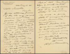 (Mapseller Correspondence) [Rufus Blanchard Letter written to Charles Marseilles] (May 23, 1888)