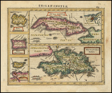 Cuba, Jamaica, Hispaniola, Puerto Rico and Other Islands Map By Jan Jansson