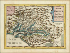 Mid-Atlantic, Maryland, Delaware, Southeast and Virginia Map By Johannes Cloppenburg