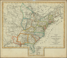 United States, Texas, Midwest, Illinois, Michigan, Wisconsin and Plains Map By Weimar Geographische Institut