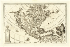 Americae Borealis 1699  (California as an Island) By Heinrich Scherer