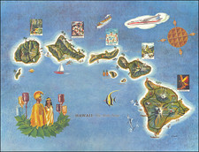 Hawaii, Hawaii and Pictorial Maps Map By N. Chester