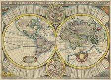 Nova Totius Terrarum Orbis Geographica Ac Hydrographica Tabula By Melchior Tavernier