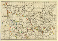 India and Central Asia & Caucasus Map By Anonymous