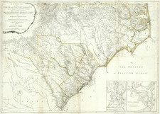 North Carolina and South Carolina Map By Henry Mouzon