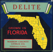 Florida and Pictorial Maps Map By Florida Grower Press