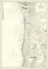 Pacific Northwest, Oregon and Washington Map By British Admiralty