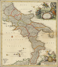 Southern Italy Map By Johann Baptist Homann