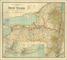 New York State Map By J.B. Lyon Company