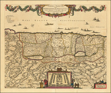 Holy Land Map By Nicolaes Visscher I