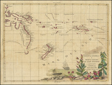 Australia, Oceania and New Zealand Map By Antonio Zatta