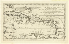 Caribbean Map By Vincenzo Maria Coronelli