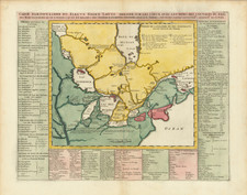 Midwest, Michigan, Minnesota, Wisconsin, Plains, Canada and Western Canada Map By Henri Chatelain