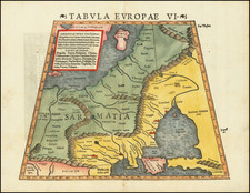 Russia, Ukraine, Baltic Countries and Scandinavia Map By Sebastian Munster