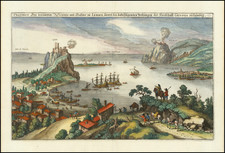 [ Portovenere to Lerici / La Spezia Harbor]  Prospect des berumpten Seeports and Hafens zu Lerice, sampt den. Genoua. zustandig.
