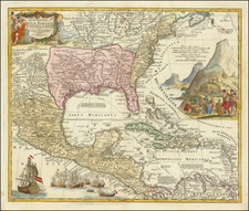 United States, South, Southeast and Caribbean Map By Johann Baptist Homann