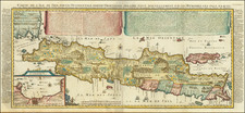 [Java]   Carte de l'Ile de Java: Partie Occidentale, Partie Orientale, Dressee tout Nouvellement . . . 
