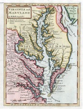 Mid-Atlantic and Southeast Map By Herman Moll