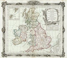 Europe and British Isles Map By Louis Brion de la Tour