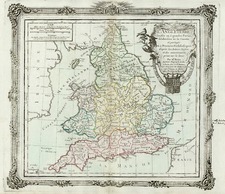 Europe and British Isles Map By Louis Brion de la Tour