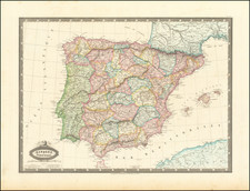 Spain and Portugal Map By F.A. Garnier