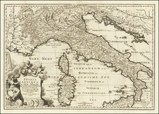 Italia Antiqua of Oud Italje Met de Eilanden van Sicilien Sardainje en Korsika . . .  By Francois Halma