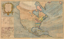 United States and North America Map By Robert Sayer