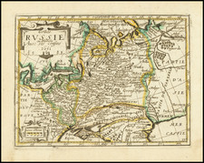 Poland, Russia, Ukraine and Baltic Countries Map By Antoine De Fer