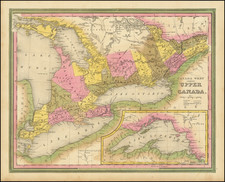 Michigan and Eastern Canada Map By Henry Schenk Tanner