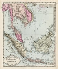 Asia and Southeast Asia Map By H.C. Tunison