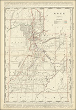 Utah and Utah Map By George F. Cram