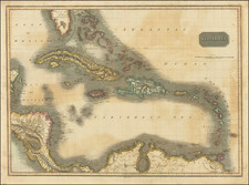 Florida, Caribbean and Central America Map By John Thomson